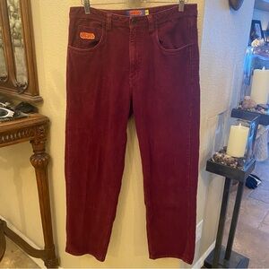 EMPYRE Relax Maroon Corduroy Jeans Skate Pants Size 32